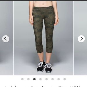 Lululemon run inspire camo crop legging